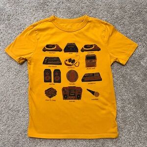Yellow Graphic T-Shirt with Music Design by Gap